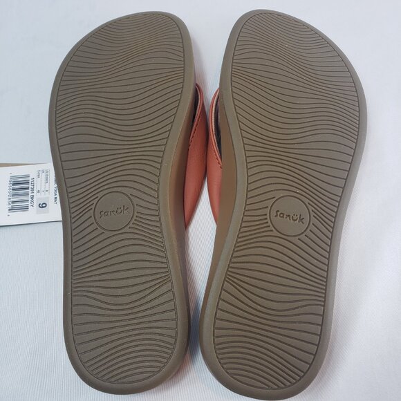 New Women Sanuk Cosmic Yoga Mat Flip Flop Sandal 1127391 Baked Clay Size 9 - Picture 7 of 10